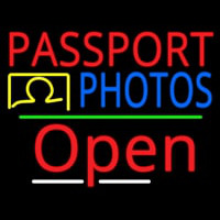 Red Passport Blue Photos With Open 3 Neonskylt