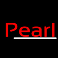 Red Pearl White Line Neonskylt