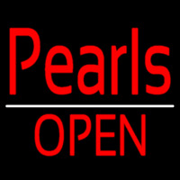 Red Pearls Open Neonskylt