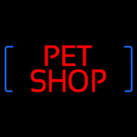 Red Pet Shop Block Neonskylt