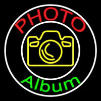 Red Photo Albums Neonskylt