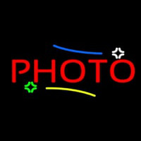 Red Photo Block Neonskylt