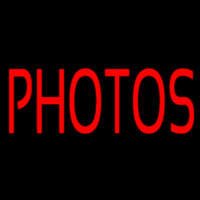 Red Photos Block Neonskylt