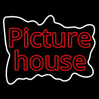 Red Picture House Neonskylt