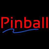 Red Pinball Blue Line Neonskylt