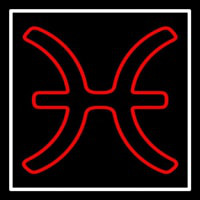 Red Pisces Neonskylt