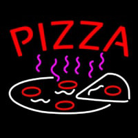 Red Pizza Logo Neonskylt