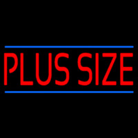 Red Plus Size Blue Lines Neonskylt