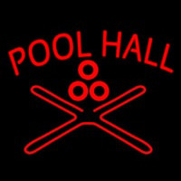Red Pool Hall Neonskylt