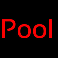 Red Pool Neonskylt