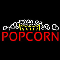 Red Popcorn Logo Neonskylt