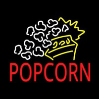 Red Popcorn With Logo Neonskylt