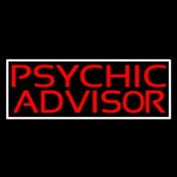 Red Psychic Advisor White Border Neonskylt
