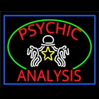 Red Psychic Analysis With Logo Neonskylt