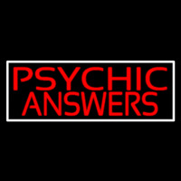 Red Psychic Answers With White Border Neonskylt