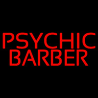 Red Psychic Barber Neonskylt