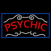 Red Psychic Blue Border Neonskylt