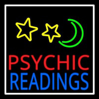 Red Psychic Blue Readings White Border Neonskylt