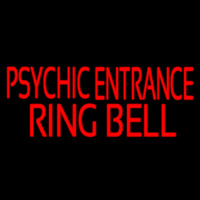 Red Psychic Entrance Ring Bell Neonskylt