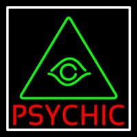 Red Psychic Green Logo Neonskylt