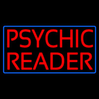 Red Psychic Reader Blue Border Neonskylt