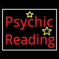 Red Psychic Reading With Stars Neonskylt