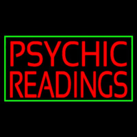 Red Psychic Readings Green Border Neonskylt