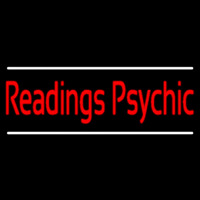 Red Psychic Readings White Line Neonskylt