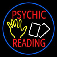 Red Psychic Readings With Logo And Border Neonskylt