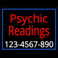 Red Psychic Readings With White Phone Number Neonskylt