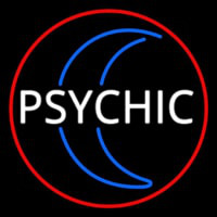 Red Psychic White Logo Neonskylt