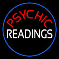 Red Psychic White Readings With Border Neonskylt