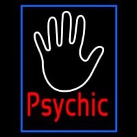 Red Psychic With Blue Border Neonskylt