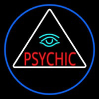 Red Psychic With Turquoise Eye Neonskylt
