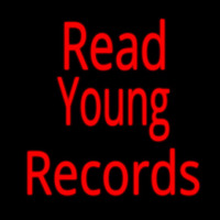 Red Read Young Records Neonskylt