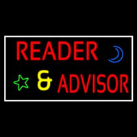 Red Reader Advisor With Border Neonskylt