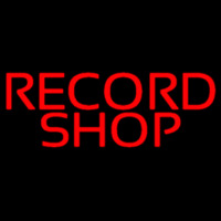 Red Record Shop Block 1 Neonskylt
