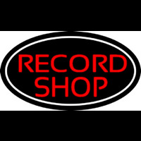 Red Record Shop Block 2 Neonskylt