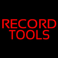 Red Record Tools 1 Neonskylt