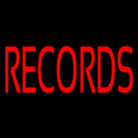 Red Records Block Neonskylt