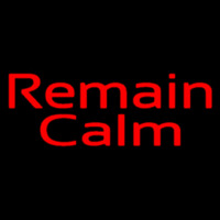Red Remain Calm Neonskylt