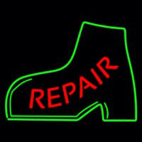 Red Repair Green Boot Neonskylt