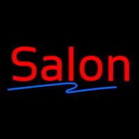 Red Salon Blue Line Neonskylt