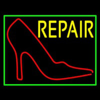 Red Sandal Logo Repair With Border Neonskylt