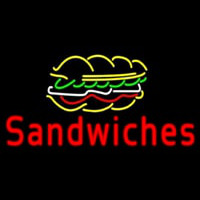 Red Sandwiches Neonskylt