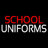 Red School White Uniforms Neonskylt