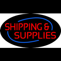 Red Shipping Supplies Deco Style Neonskylt
