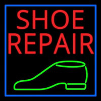 Red Shoe Repair Green Shoe Neonskylt