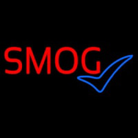 Red Smog Blue Check Logo 1 Neonskylt