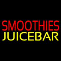Red Smoothies Juice Bar Yellow Neonskylt